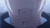 a close up of a man 's face with the words " suguru " written below it