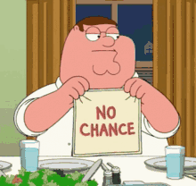 family guy peter griffin head shake no chance nope