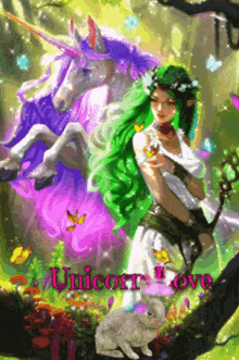Unicorn Love Rainbow GIF
