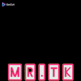 a man with a beard is smiling and the word mritk is in pink squares