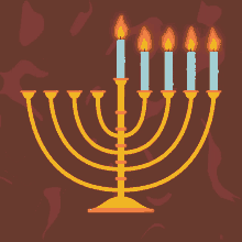happy hanukkah day four fourth day menorah candles