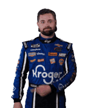 pointing left ricky stenhouse jr nascar to the left over there