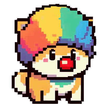 Clown Dog Internet Doge Sticker