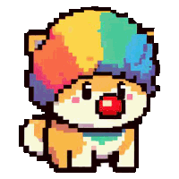 Clown Dog Internet Doge Sticker - Clown Dog Internet Doge Idoge Stickers