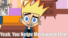 Johnny Test Yeah You Never Mentioned That GIF - Johnny Test Yeah You Never Mentioned That You Never Mentioned That GIFs