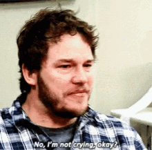 No Im Not Crying Chris Pratt GIF - No Im Not Crying Chris Pratt Shouting GIFs