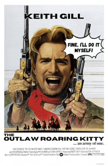 a poster for the outlaw roaring kitty with keith gill
