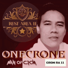a man 's face is on a poster that says one crone man of crom
