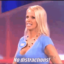 Carly Carrigan No Distractions GIF - Carly Carrigan No Distractions Family Feud GIFs