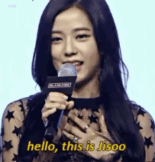 Jisoo Hello GIF - Jisoo Hello Kpop GIFs
