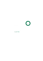 a white background with a green circle in the middle and the word elektro below it