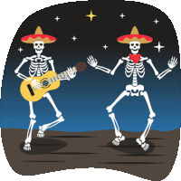 Skeletons Halloween Party Sticker - Skeletons Halloween Party Joypixels Stickers