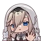 a cartoon illustration of a girl wearing a white veil and a crown .