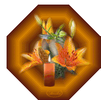 a picture of flowers and a candle with the name anaka on the bottom right