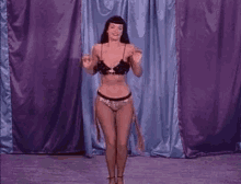 bettie page on stage dancing dance vintage