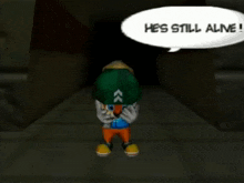 a cartoon character says he 's still alive