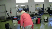 90 Year Old Woman Does Double Backflip GIF