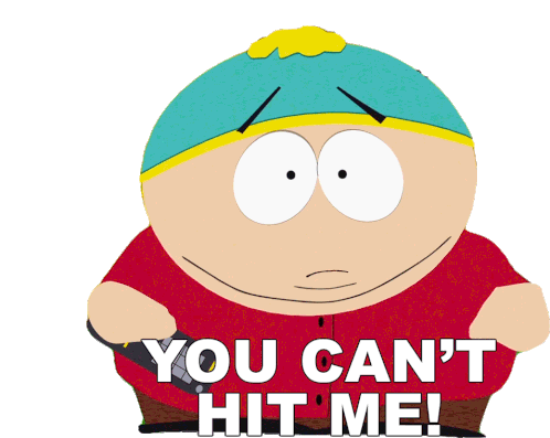 You Cant Hit Me Eric Cartman Sticker - You Cant Hit Me Eric Cartman South Park Stickers
