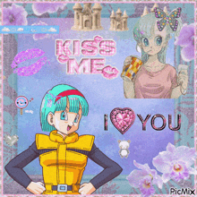 a picture of a girl that says i love you