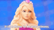 Barbie Princess GIF - Barbie Princess Its Is An Honor To Be Your Princess GIFs