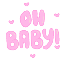 Oh Baby Love Sticker - Oh Baby Love Pinky Stickers