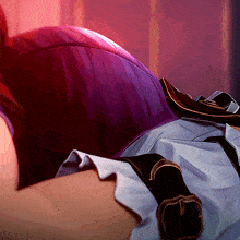a close up of a person laying down with a belt around their waist that says e on it