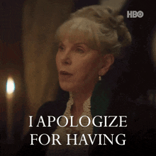 a woman says " i apologize for having " in front of her face