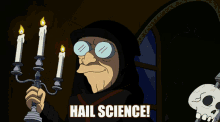 futurama hail science professor farnsworth candles