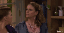 curious andrea barber kimmy gibbler fuller house looking around