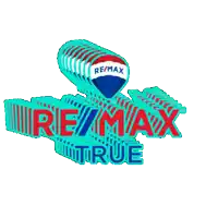 a logo for re / max that says true