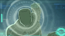 a computer screen with a circle that says ' i ' in the center