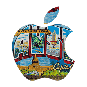 Austin Apple Sticker - Austin Apple Apple Logo Stickers