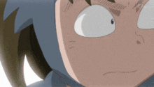 a close up of a cartoon character 's face with the letters tbs visible