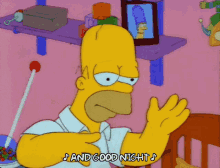 Homer Simpson And Good Night GIF - Homer Simpson And Good Night The Simpsons GIFs
