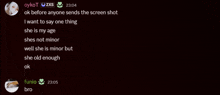 a screen shot of a conversation between oykot zxs and funio