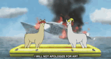Llamas Llamas With Hats GIF - Llamas Llamas With Hats I Will Not Apologize For Art GIFs
