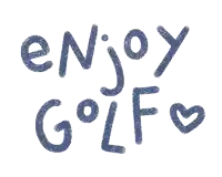 a chalk drawing of the words enjoy golf