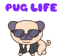 Pug Life Mood Sticker - Pug Life Mood Whatever Stickers