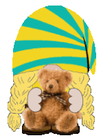 Teddy Bear Gnome Sticker - Teddy Bear Gnome Stickers