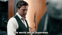 justice league bruce wayne the world needs superman superman batman