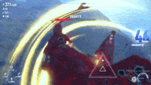 a video game screen shows a monster named giganto being attacked