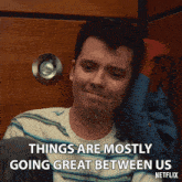 Things Are Mostly Going Great Between Us Otis Milburn GIF - Things Are Mostly Going Great Between Us Otis Milburn Asa Butterfield GIFs