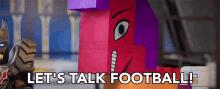 lets talk football lets chat small talk chitchat the lego movie2