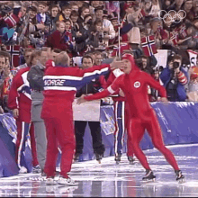 skating johann olav koss international olympic committee2021 hug excited
