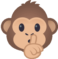 Shushing Monkey Monkey Sticker - Shushing Monkey Monkey Joypixels Stickers
