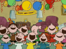 Peanuts Happy New Year GIF - Peanuts Happy New Year Dancing GIFs