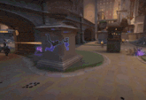 a video game scene with a sign that says lusid