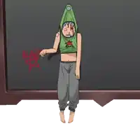 a cartoon character wearing a green shirt with a star on it is standing in front of a blackboard .
