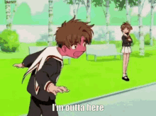 Out Of Here Bye GIF - Out Of Here Bye Syaoran GIFs