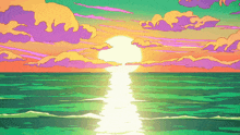 a colorful sunset over a body of water